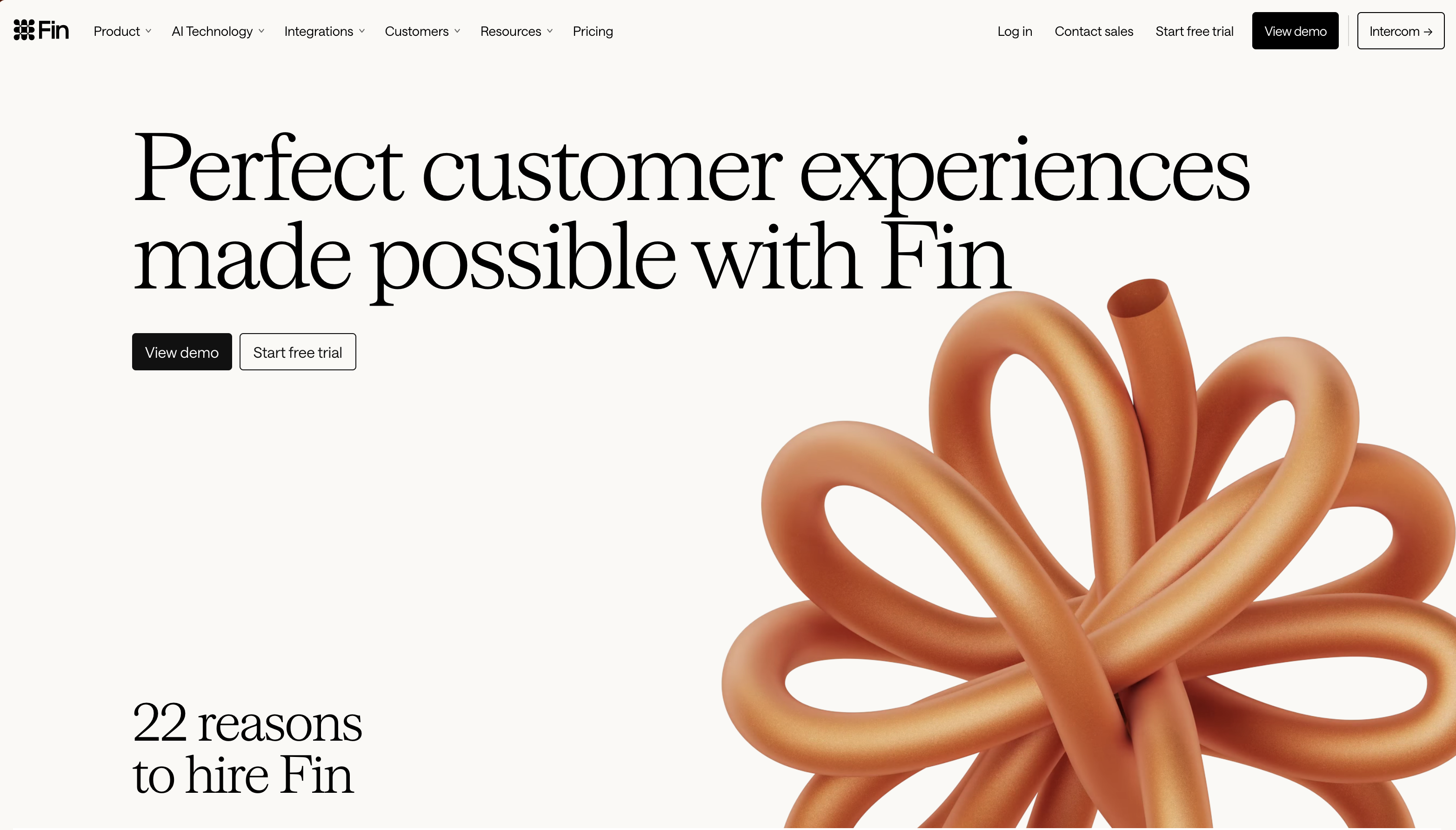Intercom Fin product screenshot