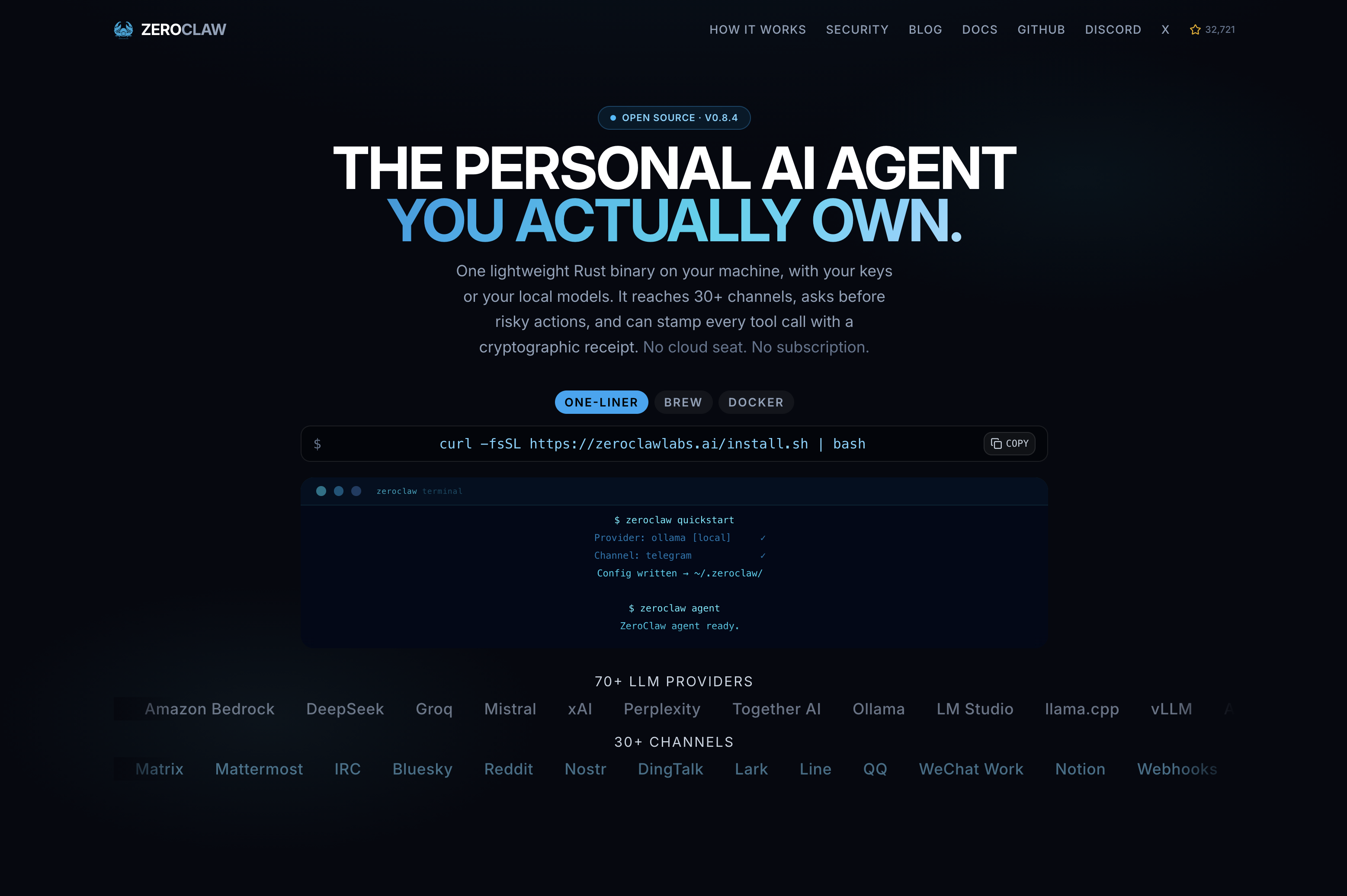 ZeroClaw product screenshot