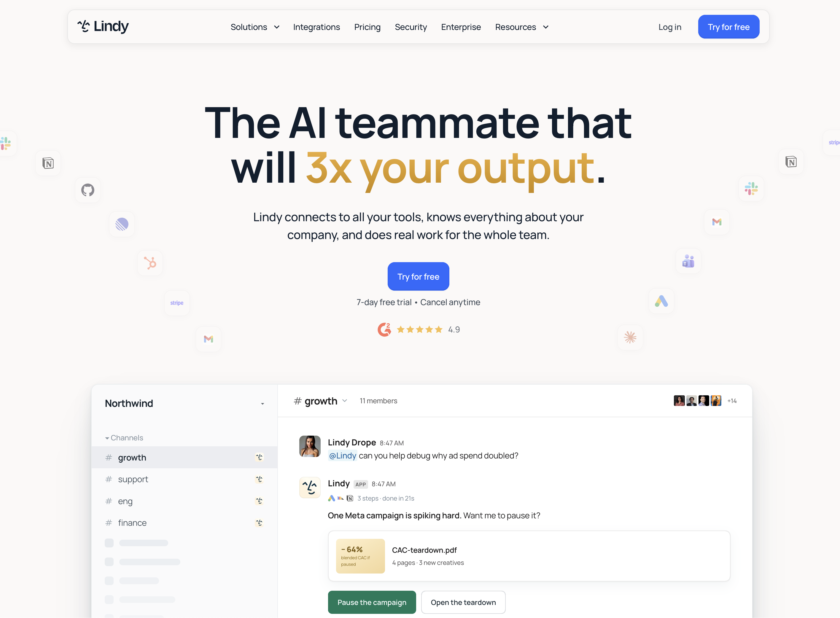 Lindy product screenshot